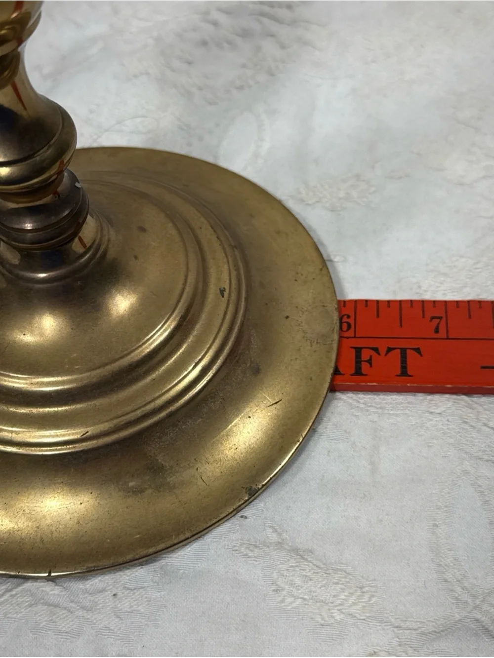 Vintage BALDWIN Forged Brass 2 Arm Candelabra Candle Holder 14” Wide x 14” High